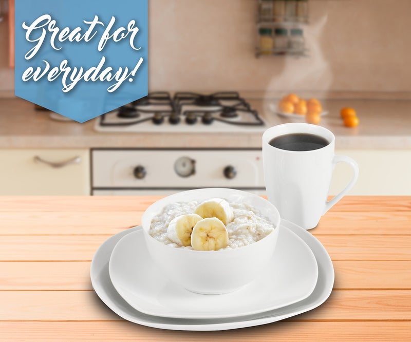 Klikel 8 Pack 18oz White Round Soup Bowls - 5.5-inch (18oz) Classic Solid Coupe Style Porcelain Dinnerware - Large Bowl For Noodle Pasta Cereal Salad - Image 2